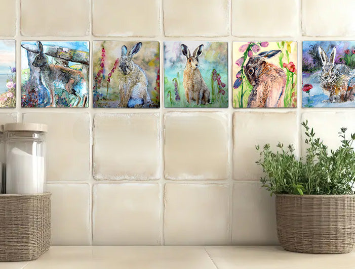 Looking Back Hare Tile