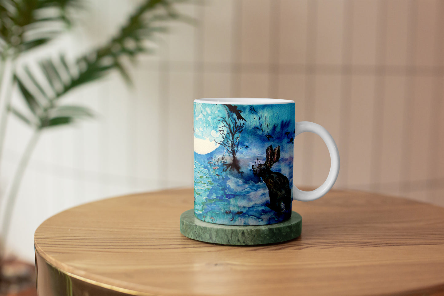 Moongazing Hare, Crow and Tree Mug