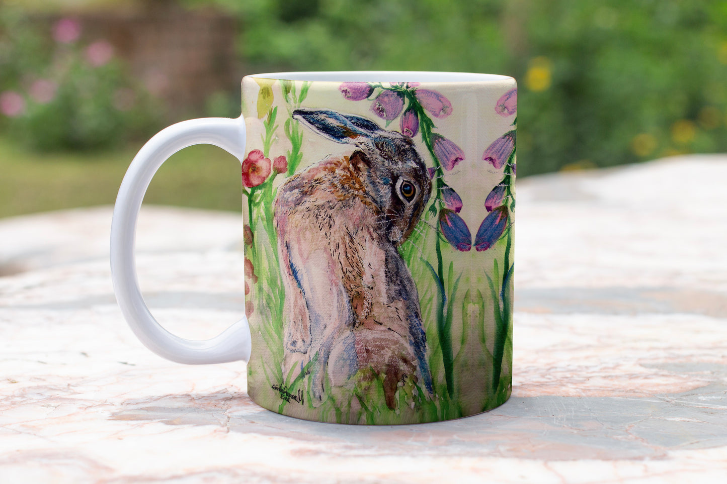 Looking Back Hare Mug