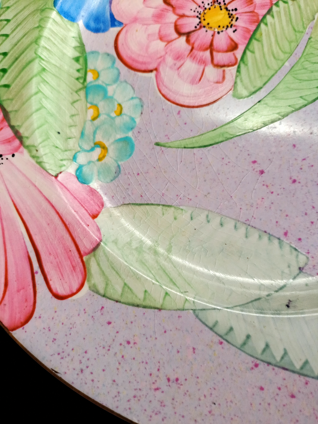 Gray’s Pottery Art Deco Floral Display Plate — view 6