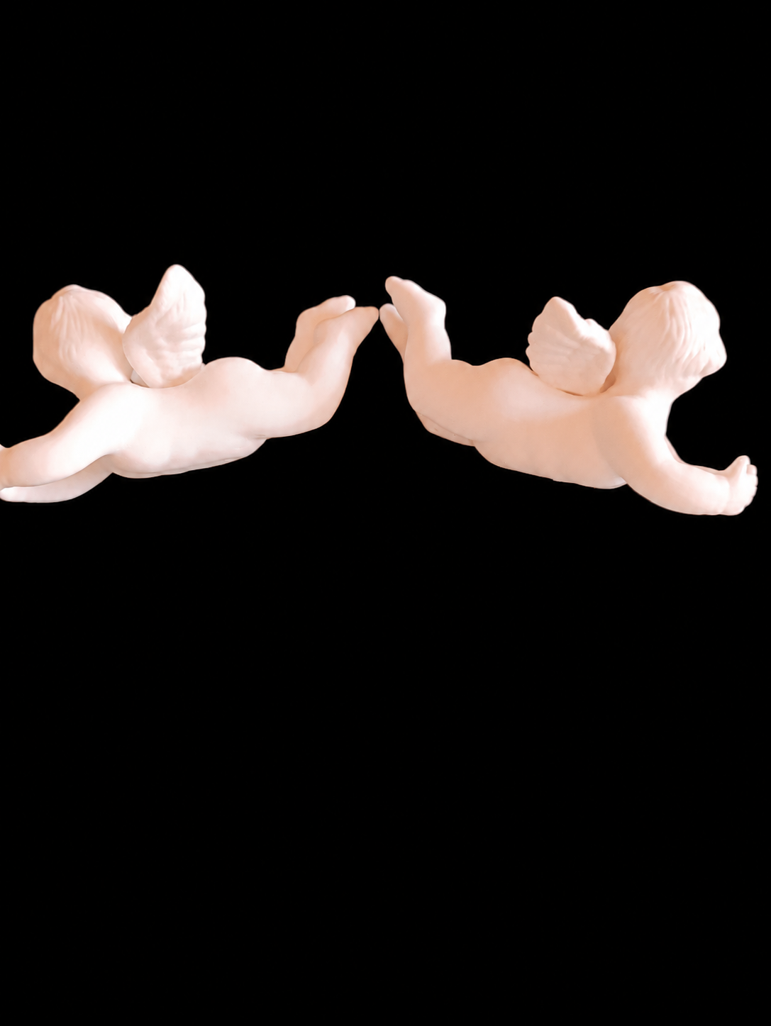Pair of Antique Parian Ware Cherubs — view 4