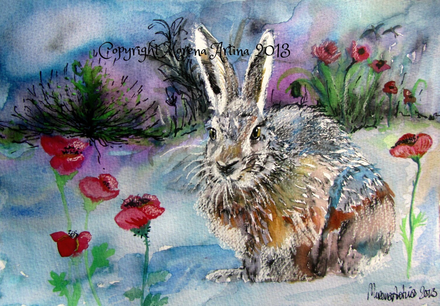 Poppies at Midnight — Print
