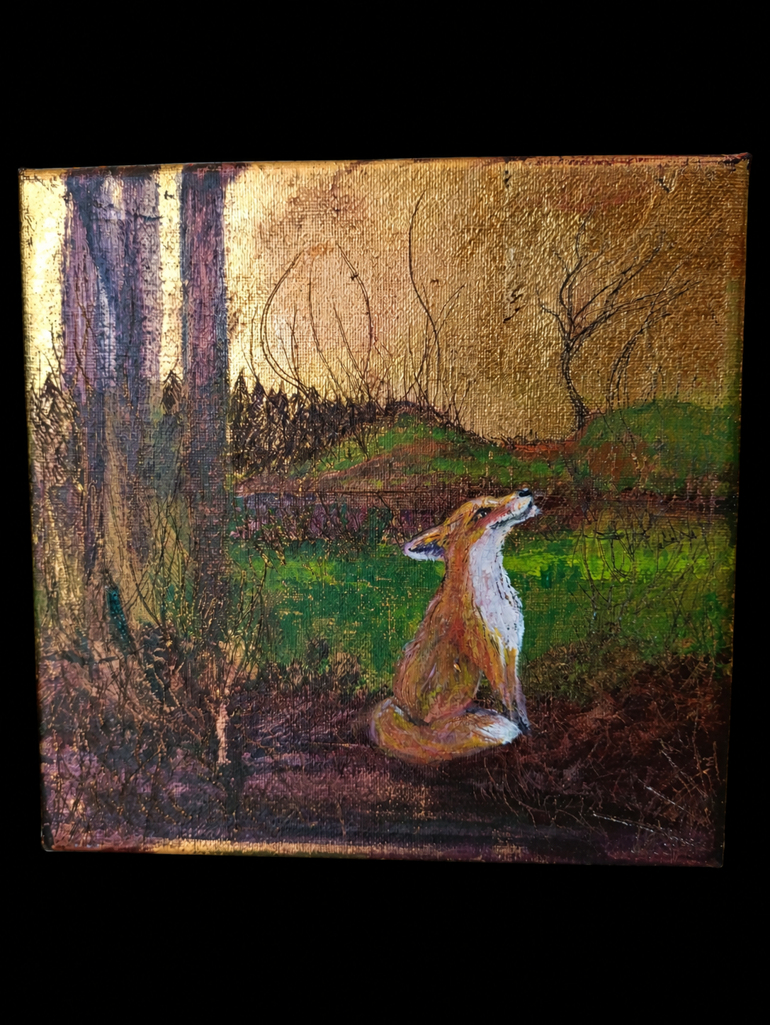 Woodland Fox — Original Acrylic Painting — view 5