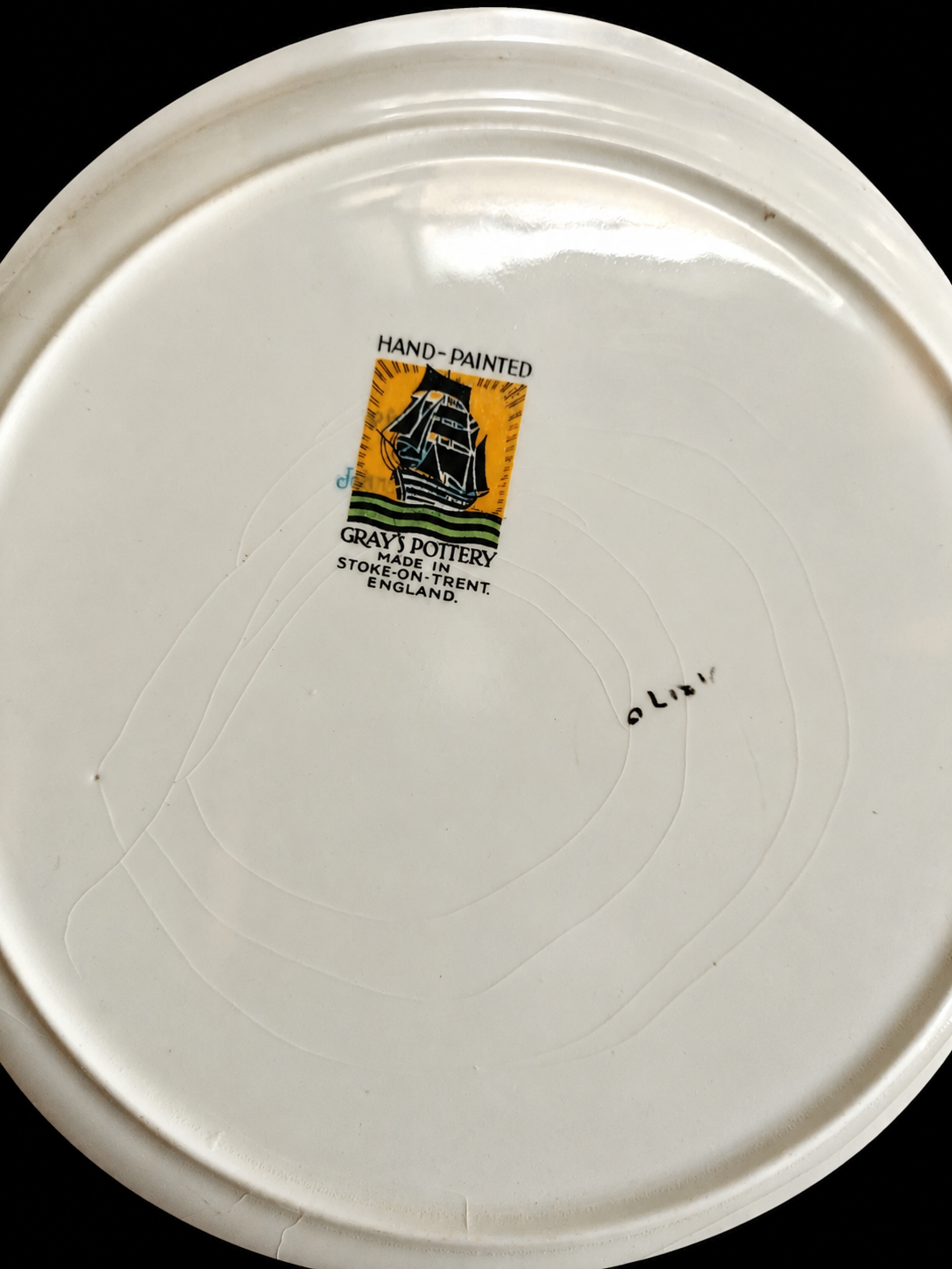 Gray’s Pottery Art Deco Floral Display Plate — view 9