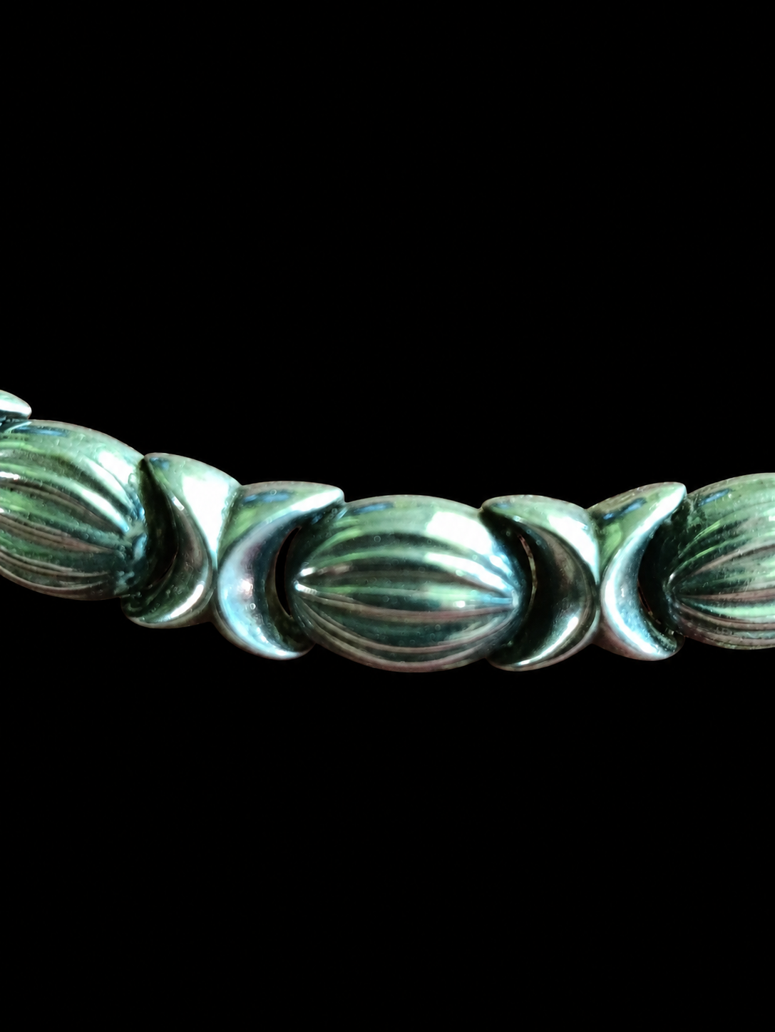 Vintage Italian Sterling Silver Modernist Necklace — view 17