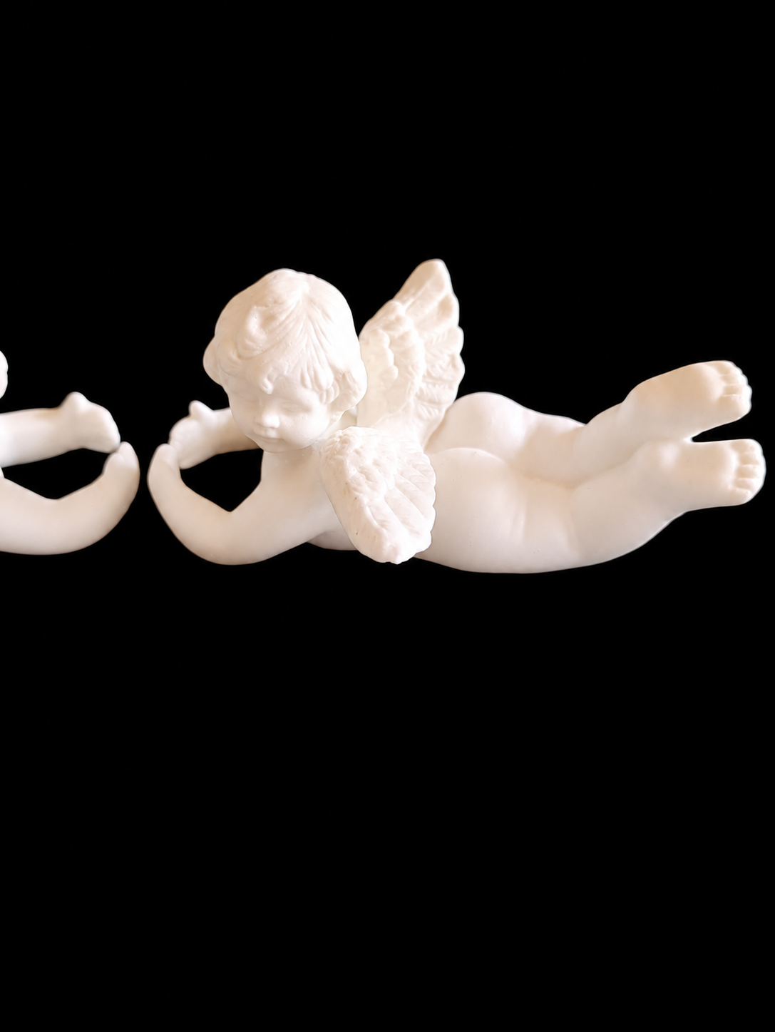 Pair of Antique Parian Ware Cherubs — view 11