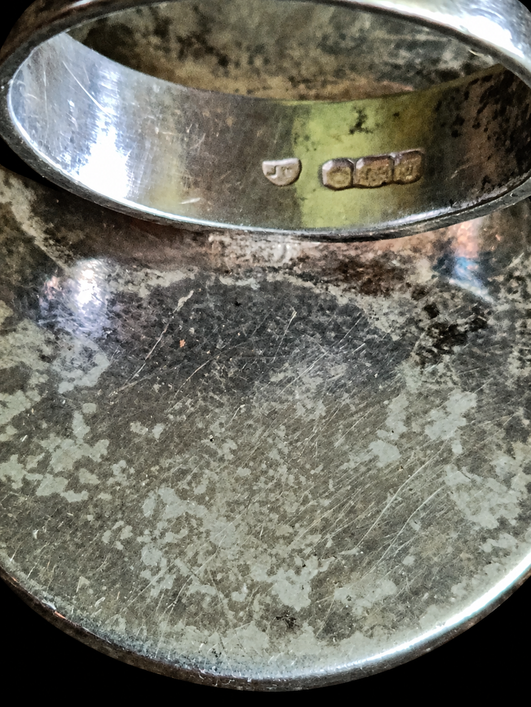 Hallmarked Bloodstone Statement Ring — Size Q — view 6