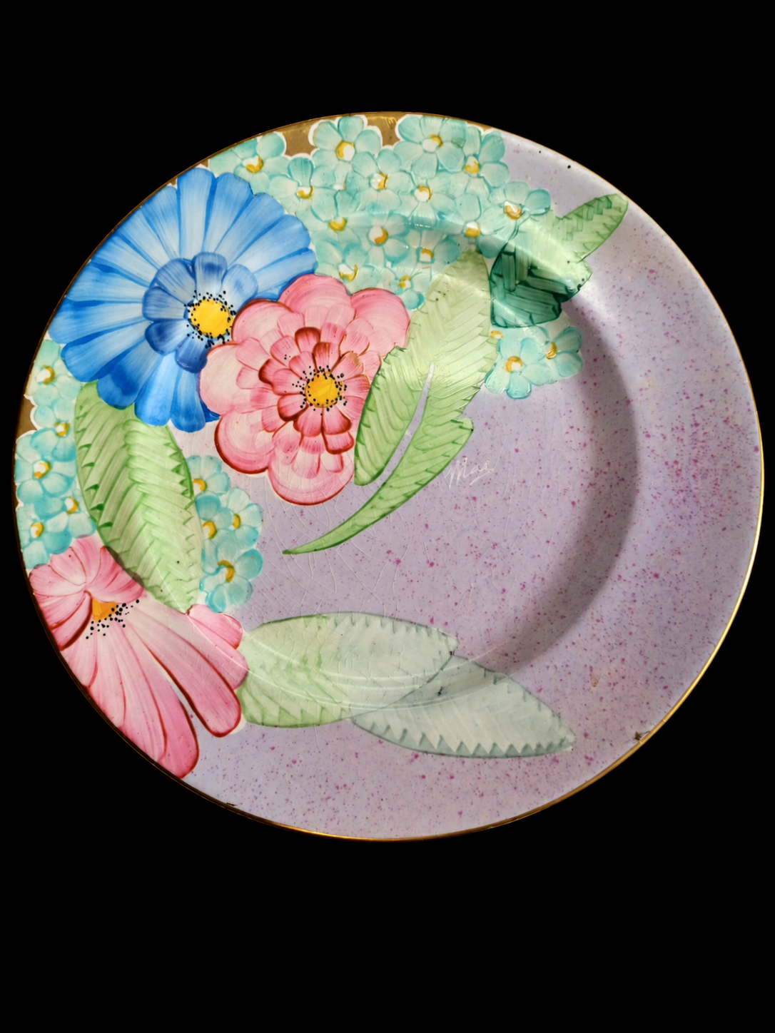 Gray’s Pottery Art Deco Floral Display Plate