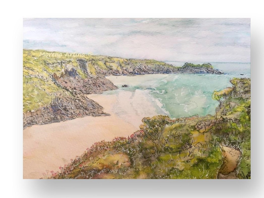Porthcurno Cornish Seaside — Print
