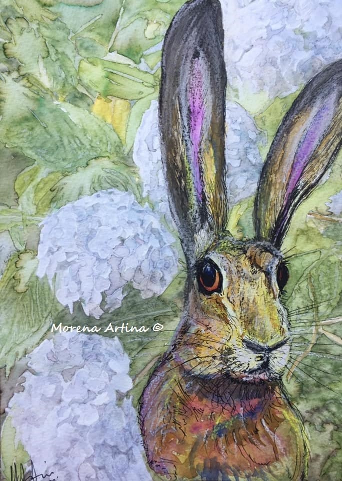 Hydrangea Hare — Print