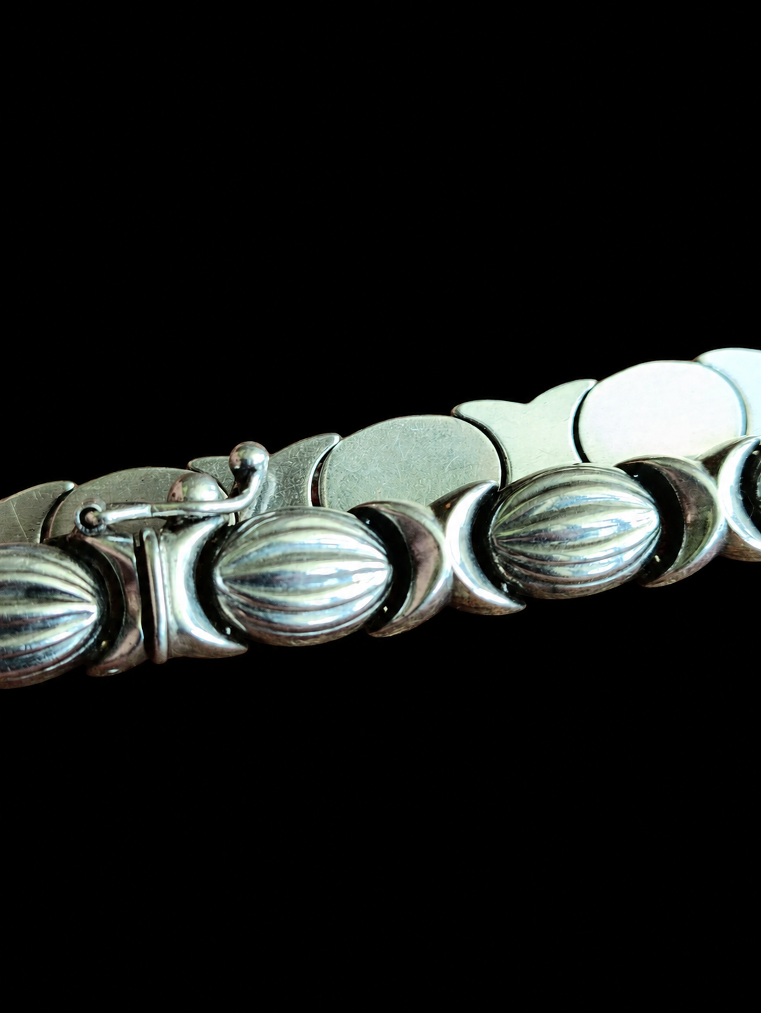 Vintage Italian Sterling Silver Modernist Necklace — view 15