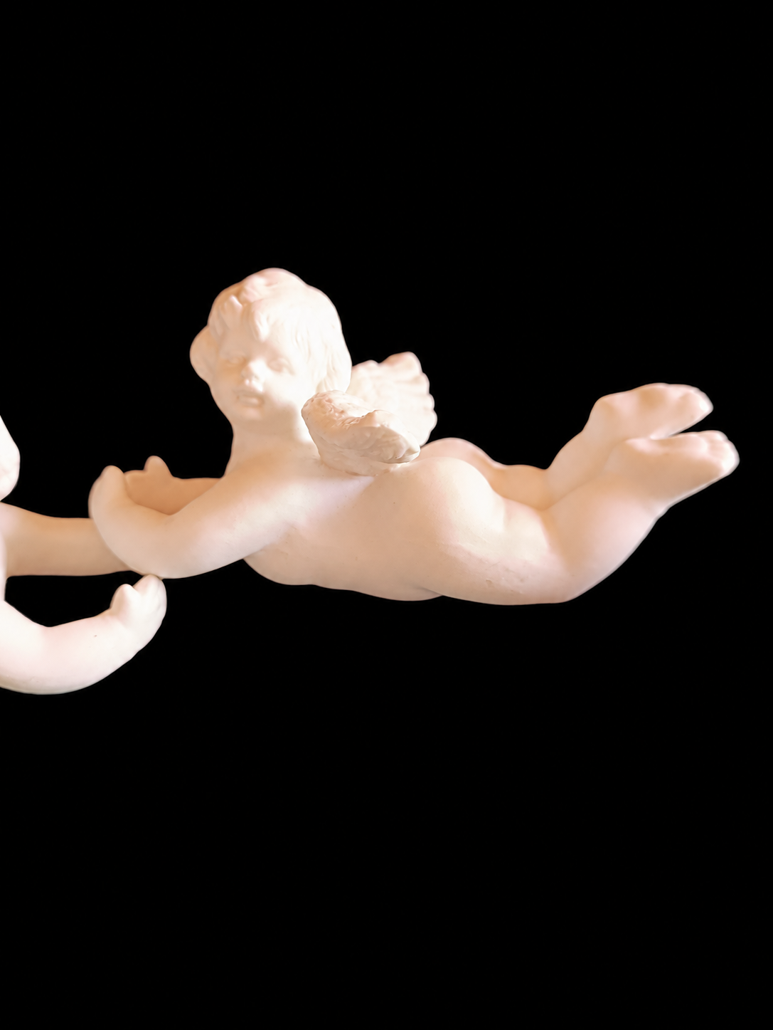 Pair of Antique Parian Ware Cherubs — view 9