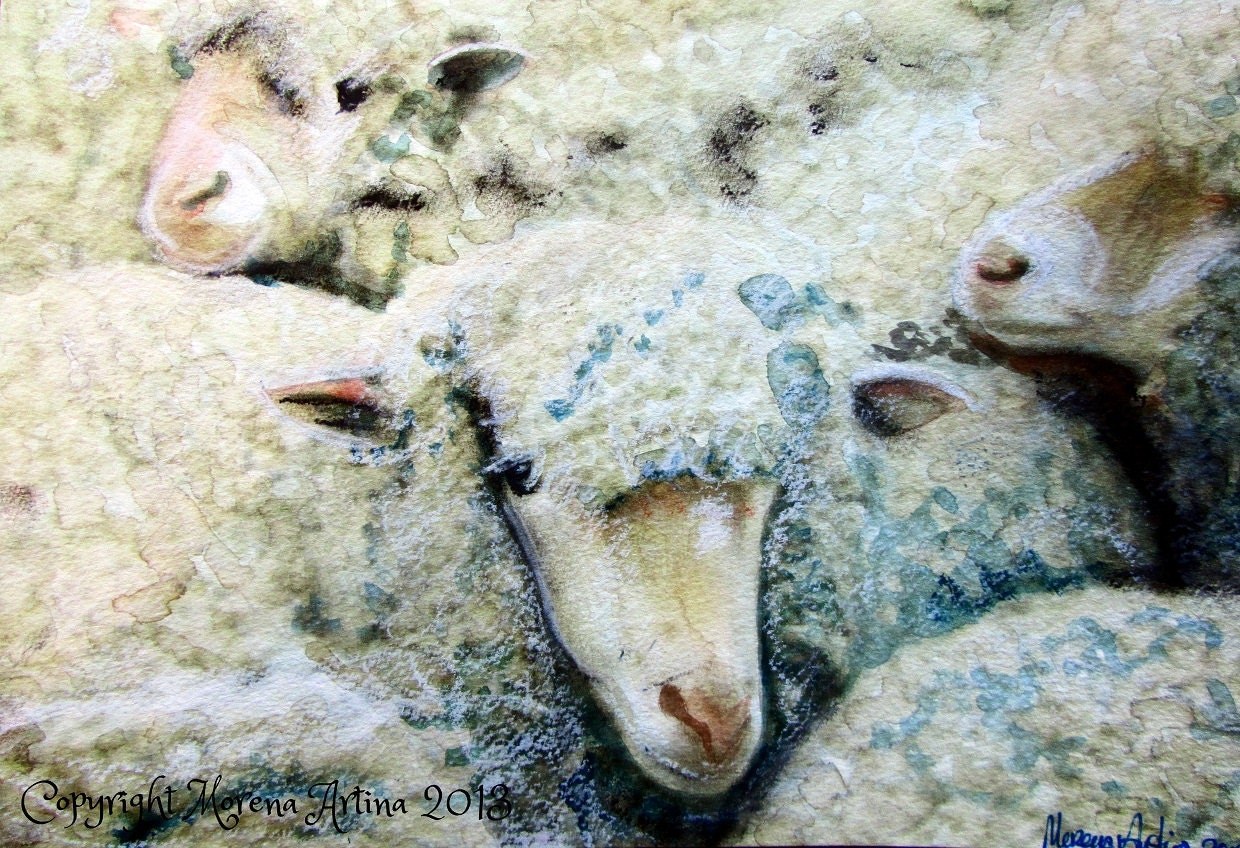 Rustic Farmhouse My Favourite Sheep — Print
