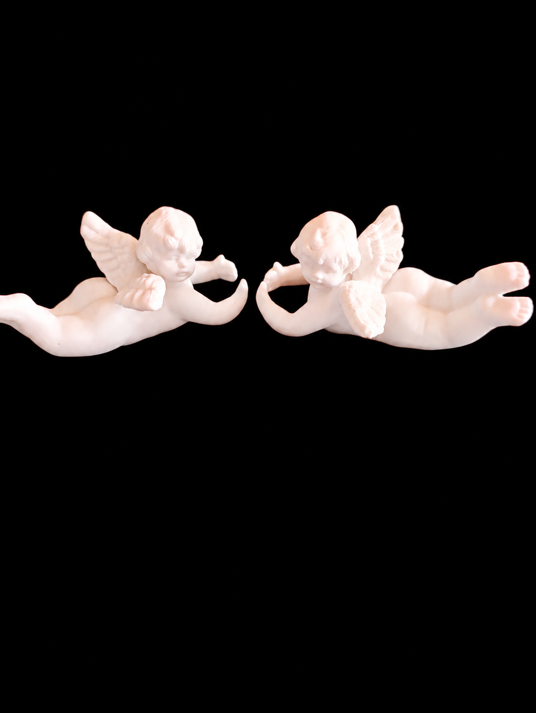 Pair of Antique Parian Ware Cherubs — view 12