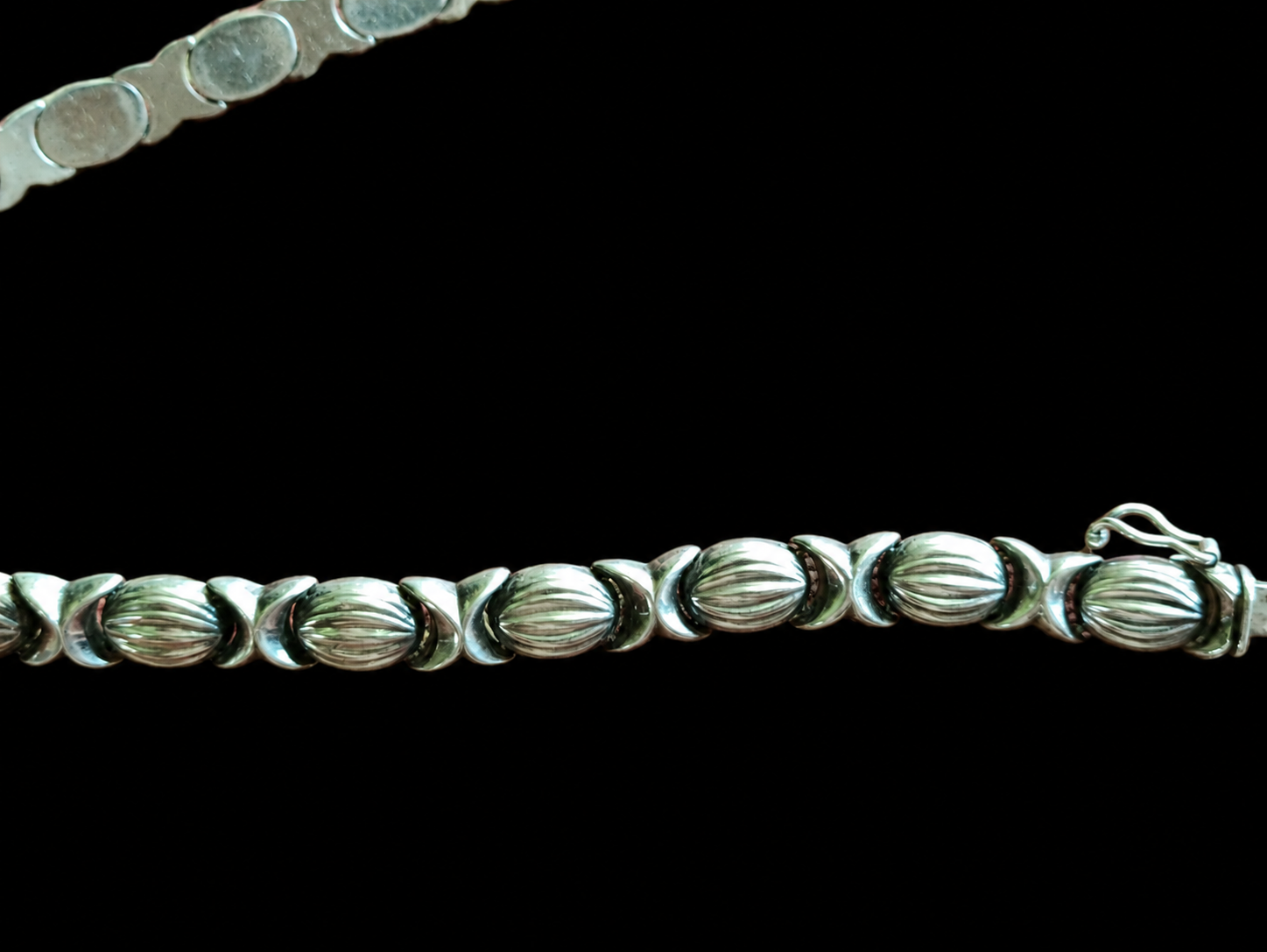 Vintage Italian Sterling Silver Modernist Necklace — view 8