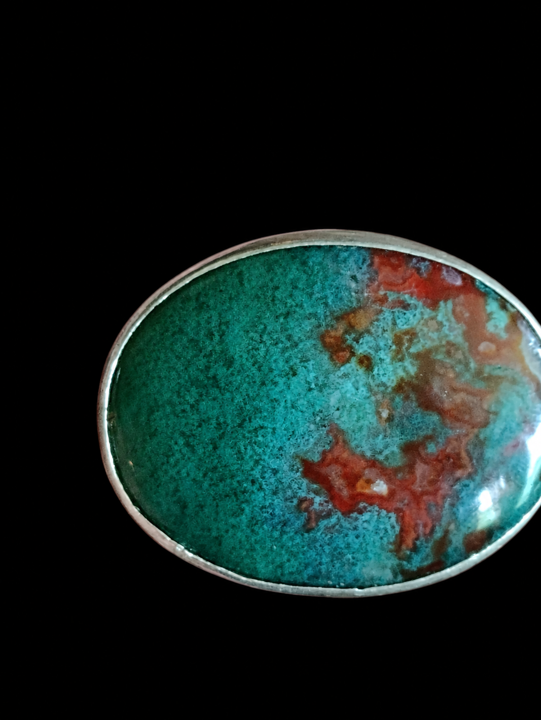 Hallmarked Bloodstone Statement Ring — Size Q — view 11