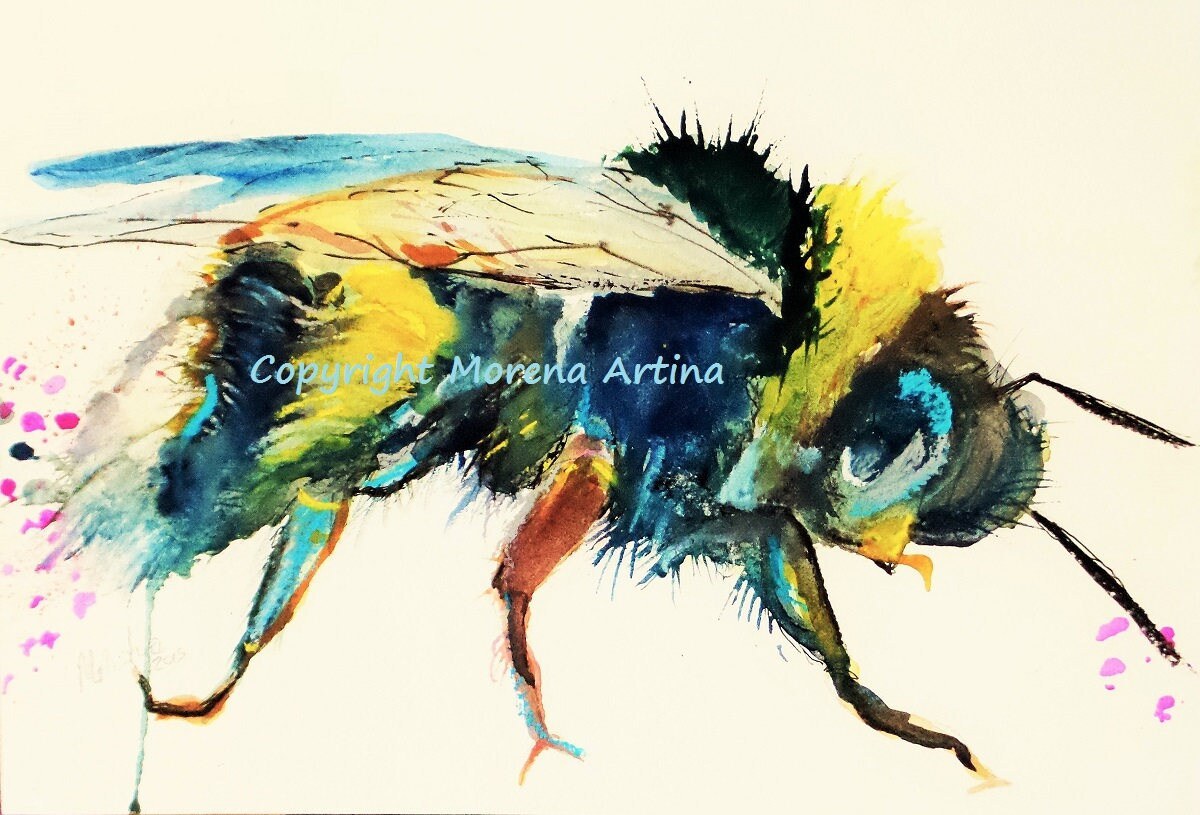 Wishy Washy Bumble Bee — Print