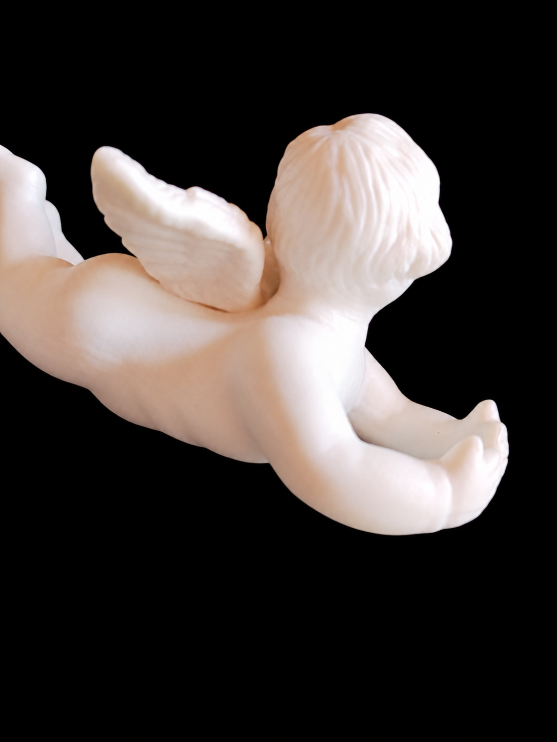 Pair of Antique Parian Ware Cherubs — view 5