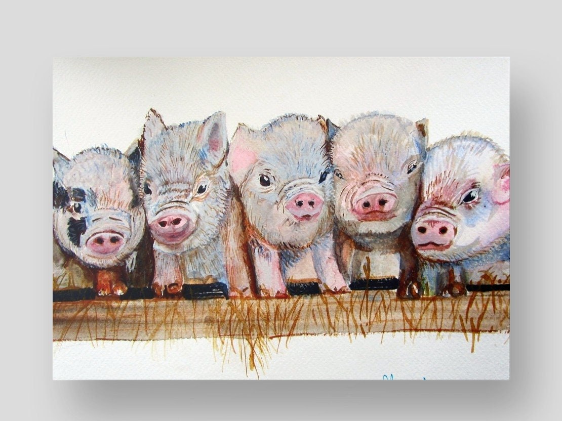 Micro Piglets Pigs — Print