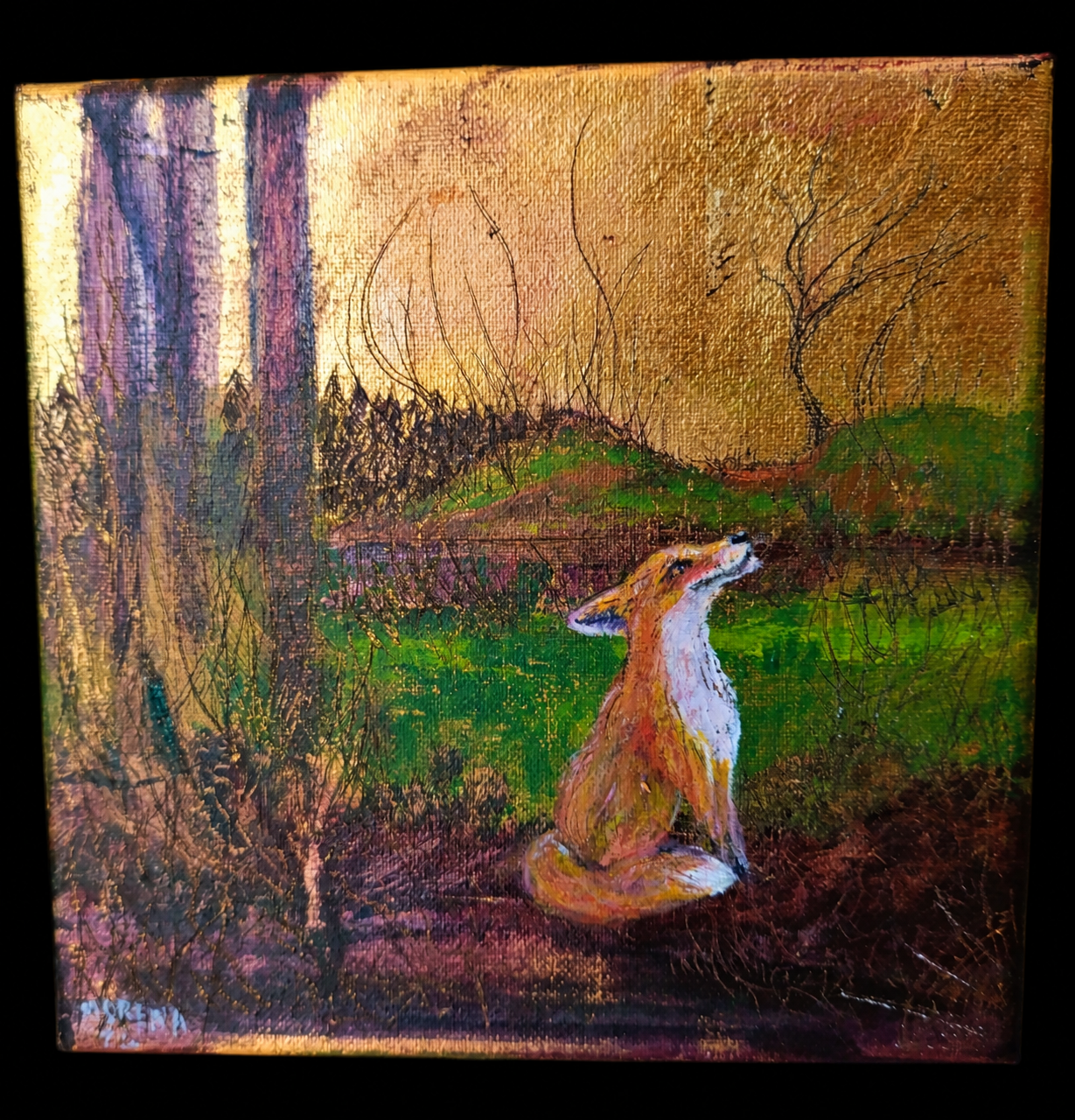 Woodland Fox — Original Acrylic Painting