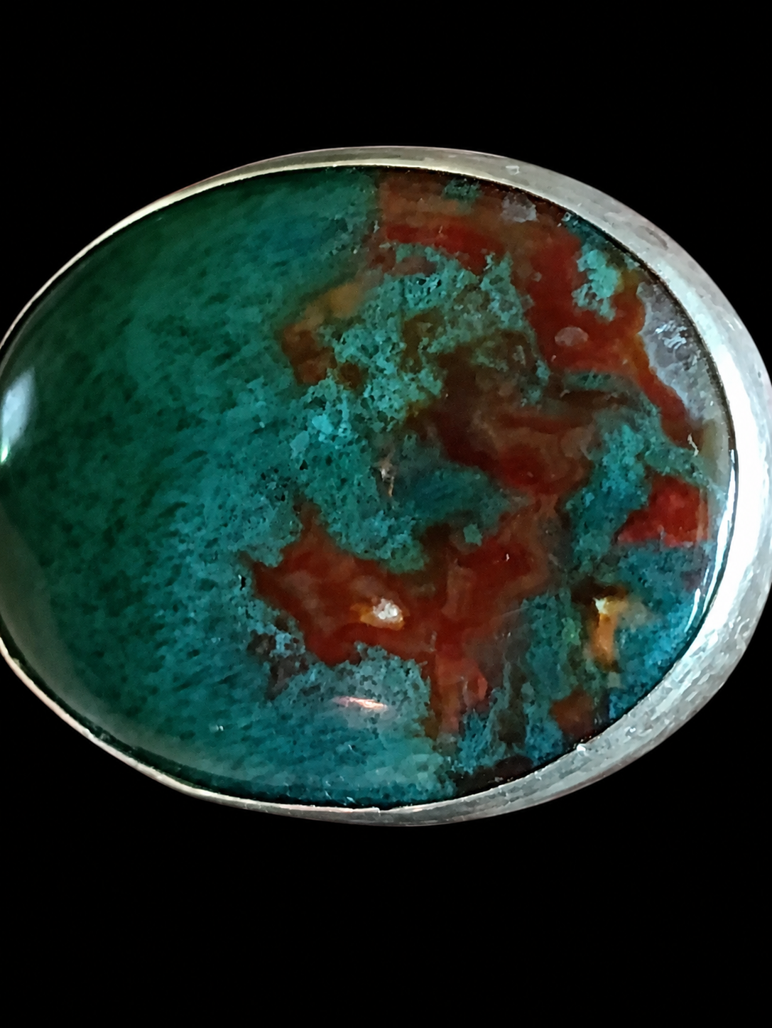 Hallmarked Bloodstone Statement Ring — Size Q — view 13