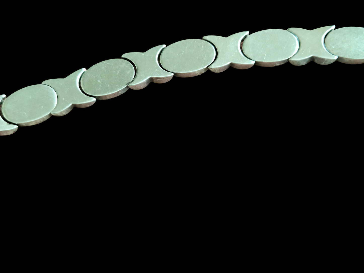 Vintage Italian Sterling Silver Modernist Necklace — view 12