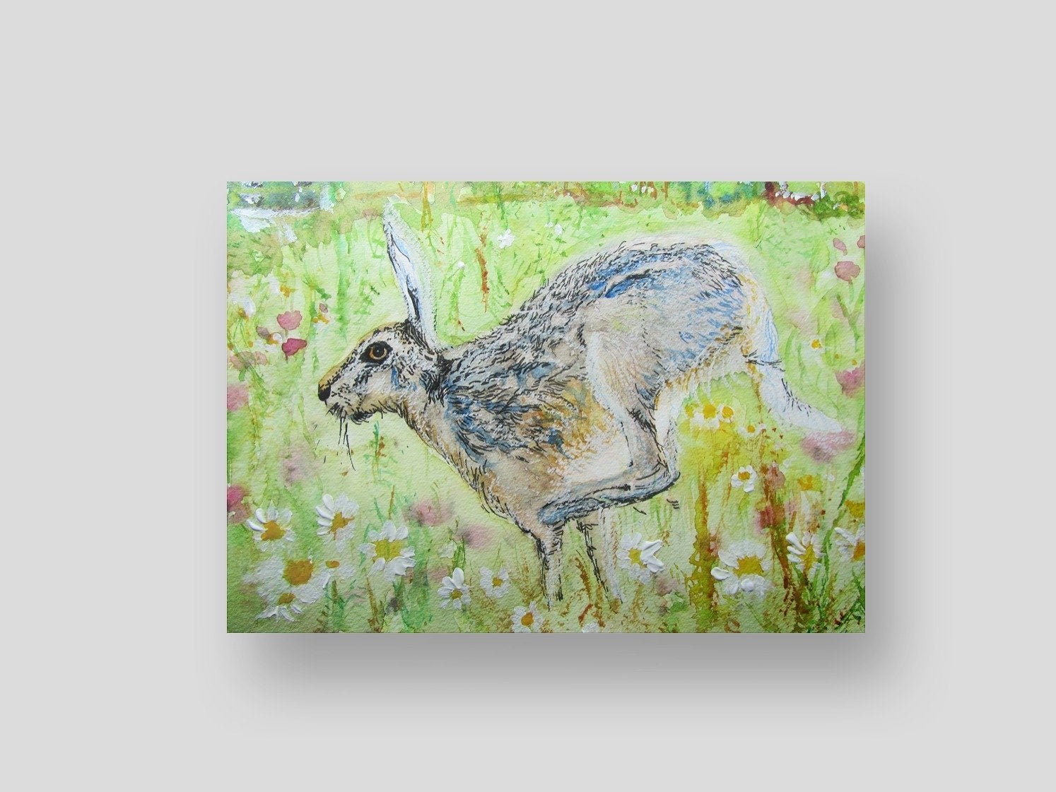 Hare Skipping through Daisies — Print