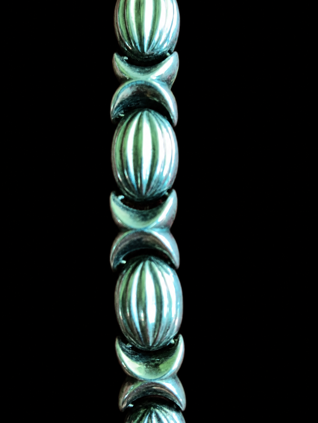 Vintage Italian Sterling Silver Modernist Necklace — view 5