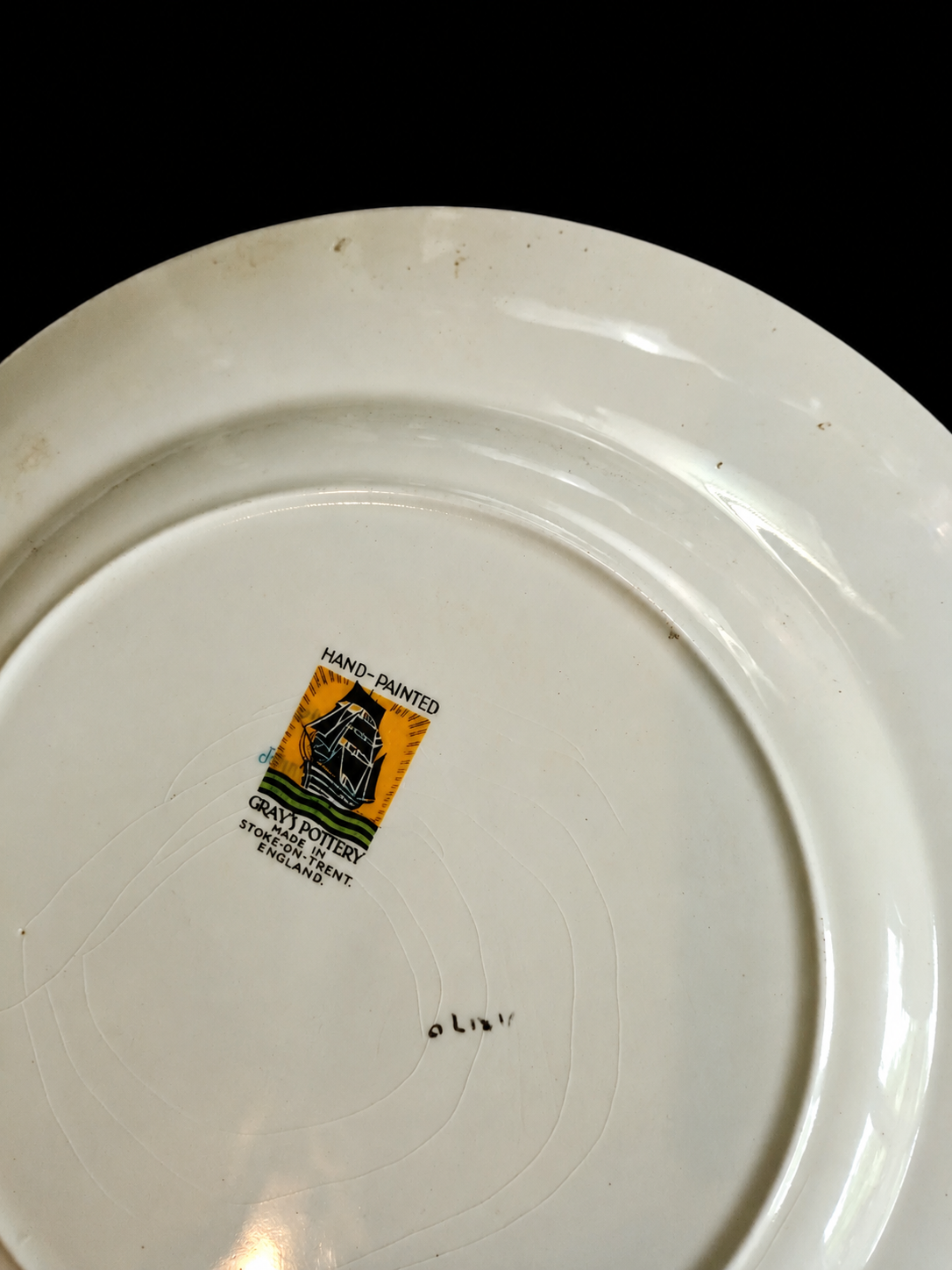 Gray’s Pottery Art Deco Floral Display Plate — view 11