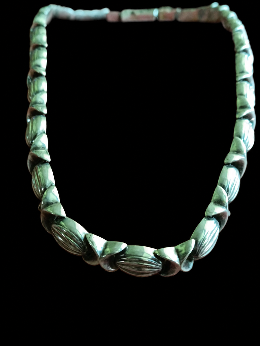 Vintage Italian Sterling Silver Modernist Necklace