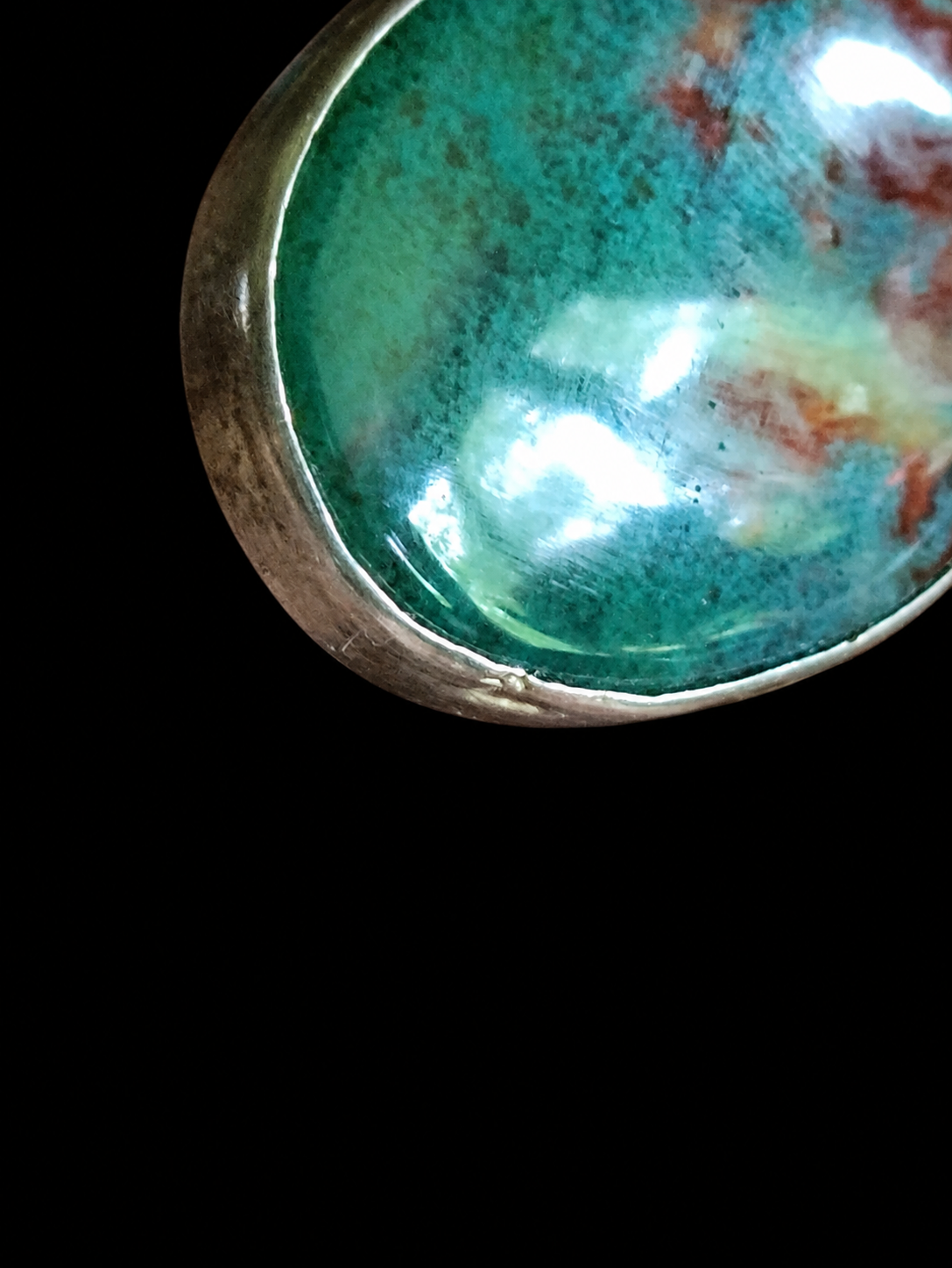 Hallmarked Bloodstone Statement Ring — Size Q — view 12