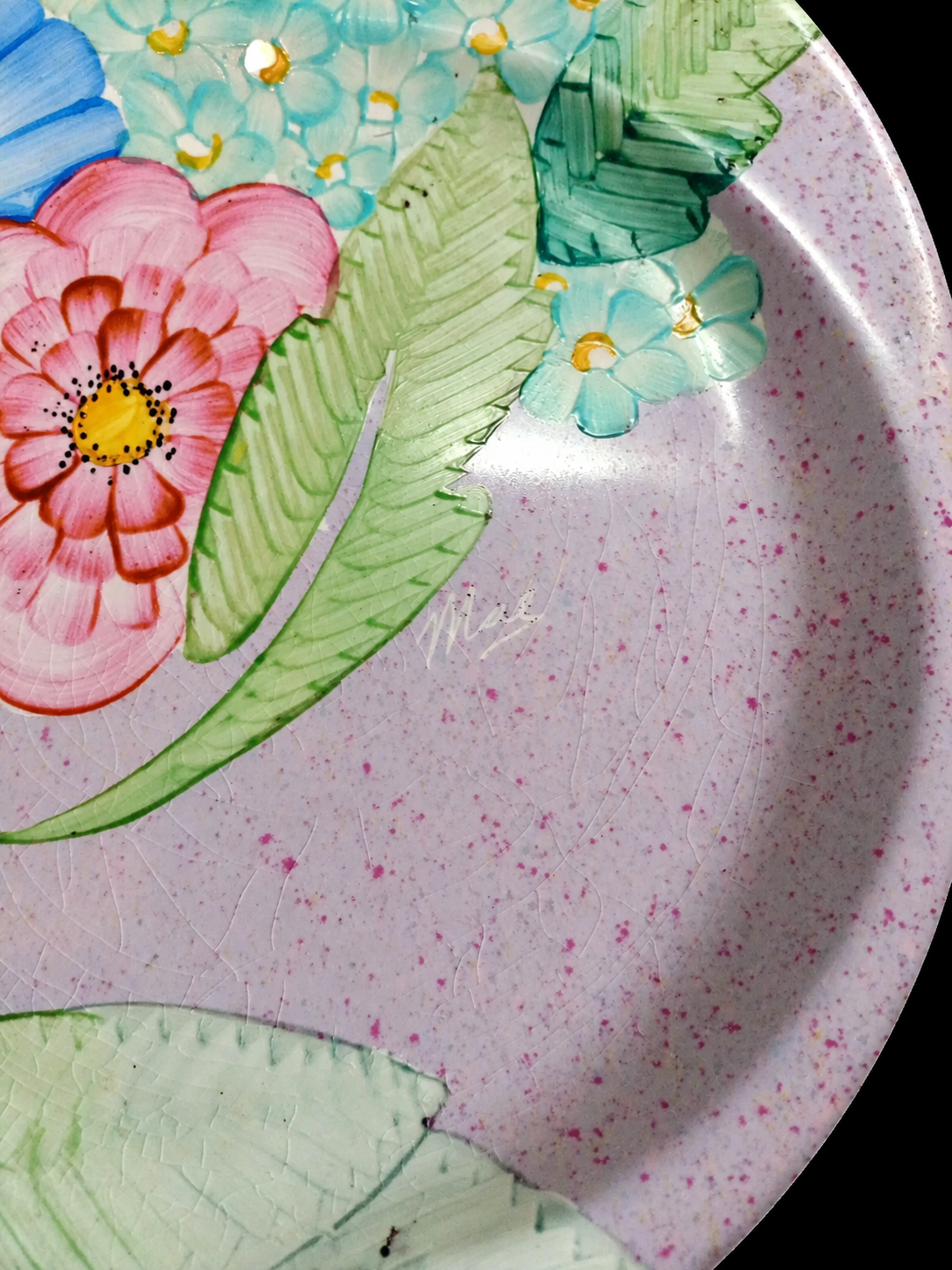 Gray’s Pottery Art Deco Floral Display Plate — view 2