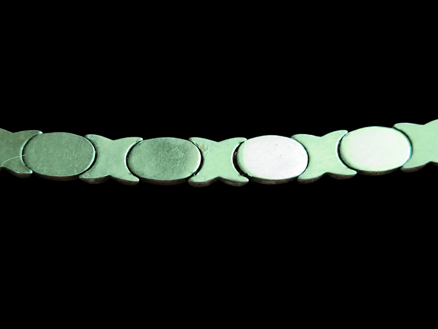 Vintage Italian Sterling Silver Modernist Necklace — view 11
