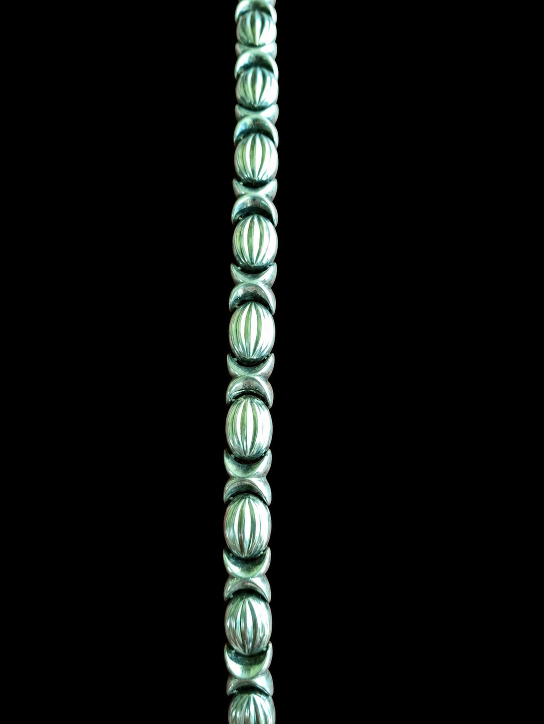 Vintage Italian Sterling Silver Modernist Necklace — view 7