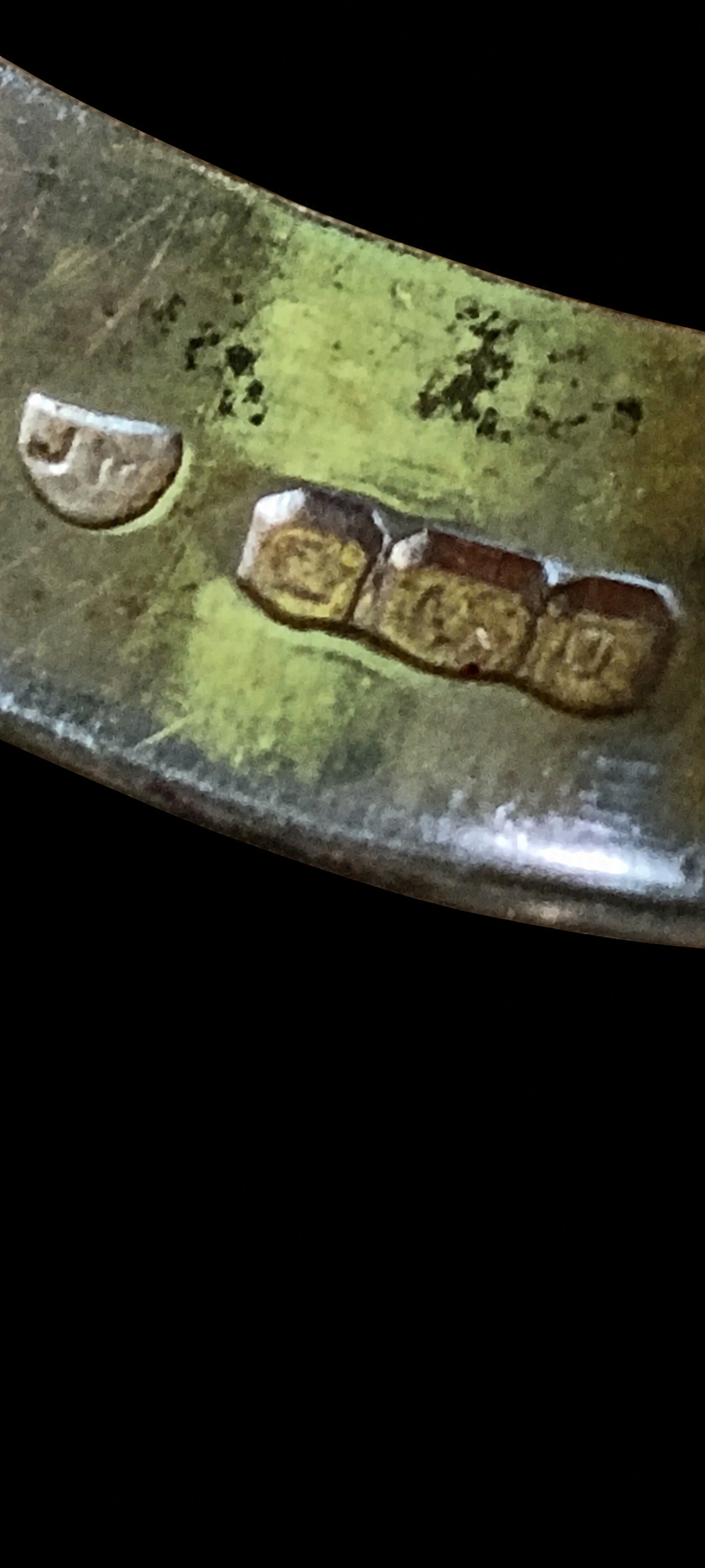 Hallmarked Bloodstone Statement Ring — Size Q — view 3