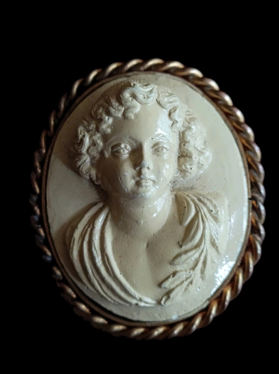 Huge Rare Cameo Brooch Grand Tour Antique