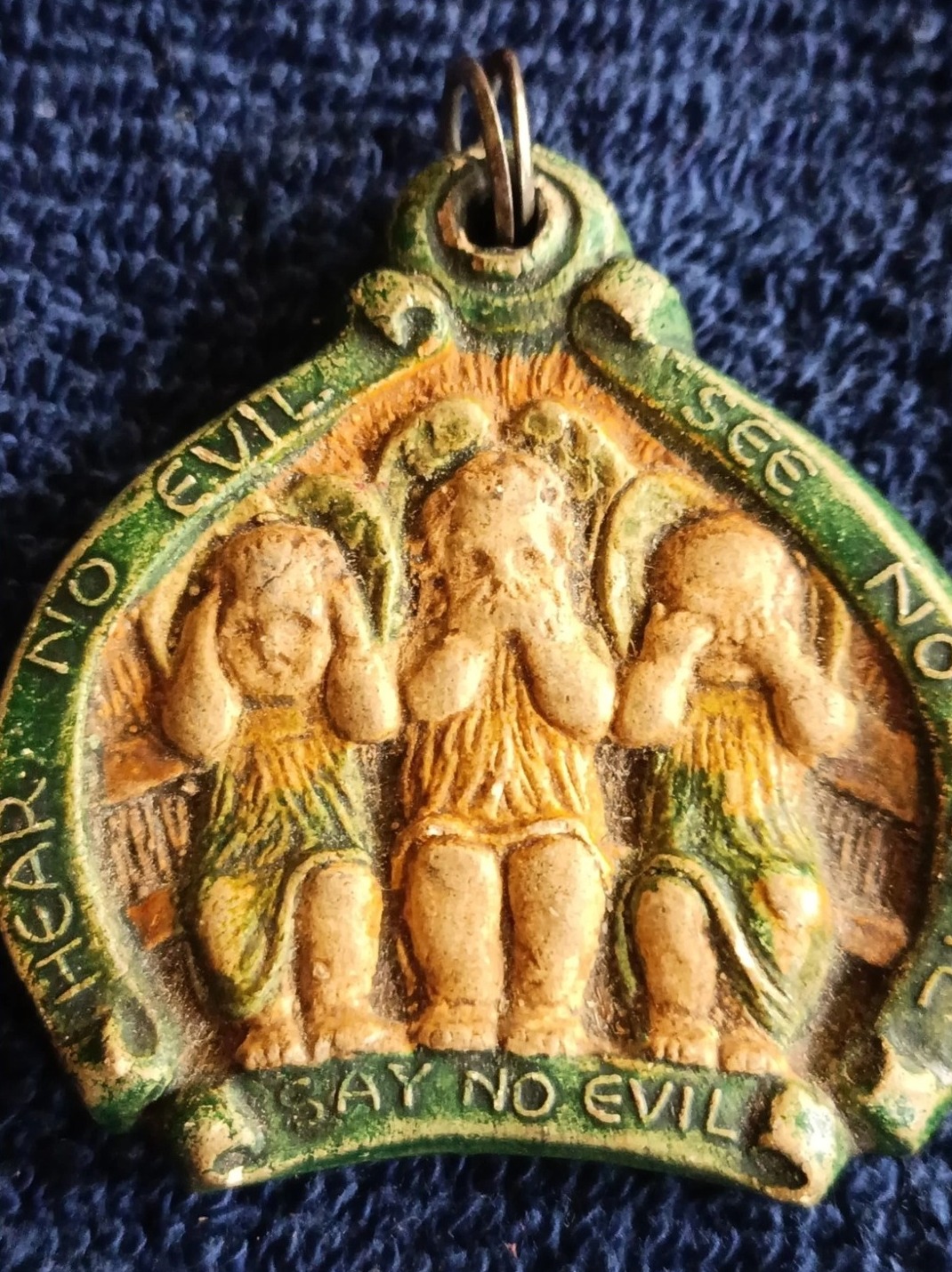Rare Mary Seton Watts Compton Pottery Arts & Crafts ‘Three Angels’ Pendant — view 2