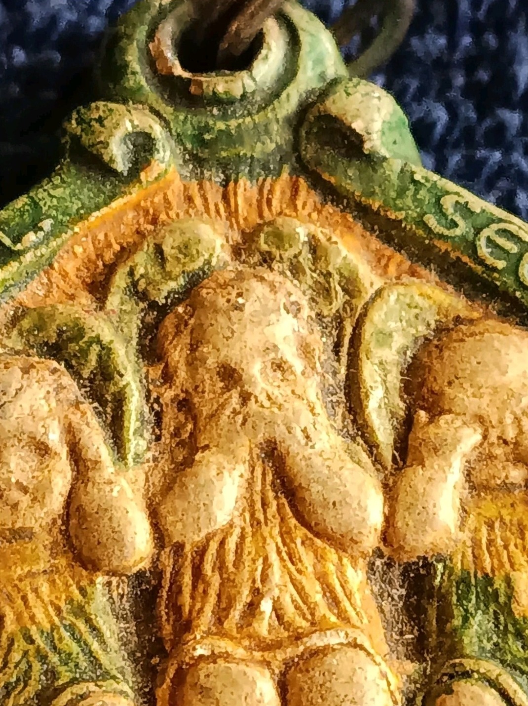 Rare Mary Seton Watts Compton Pottery Arts & Crafts ‘Three Angels’ Pendant — view 8