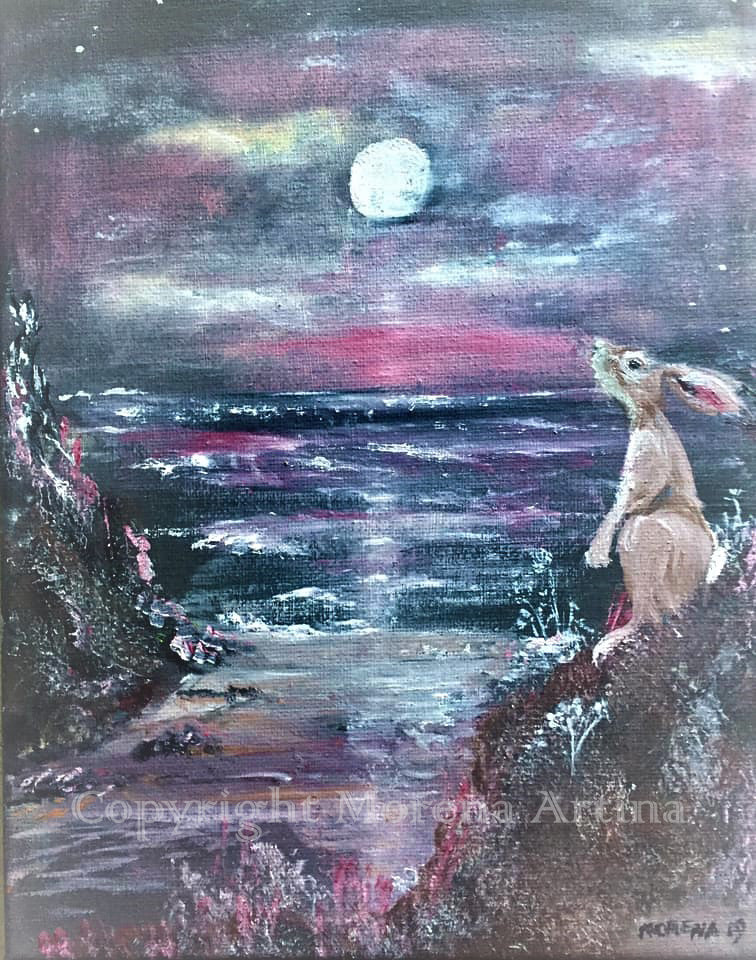 "Frosty Hares" Print - Canvas / Print / Poster various sizes, from original painting