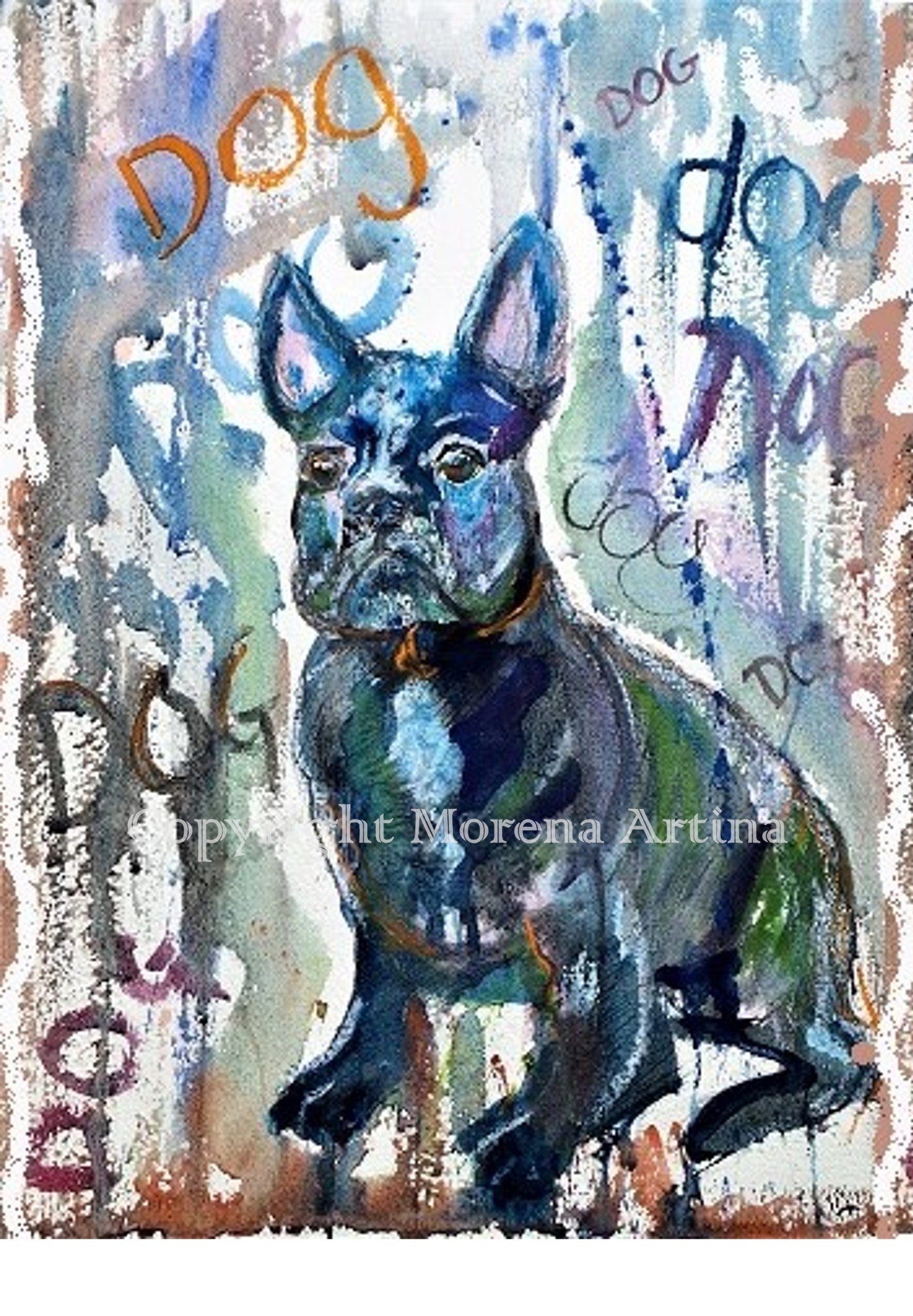 "Graffiti Dog" Print - Canvas / Print / Poster various sizes, from original painting