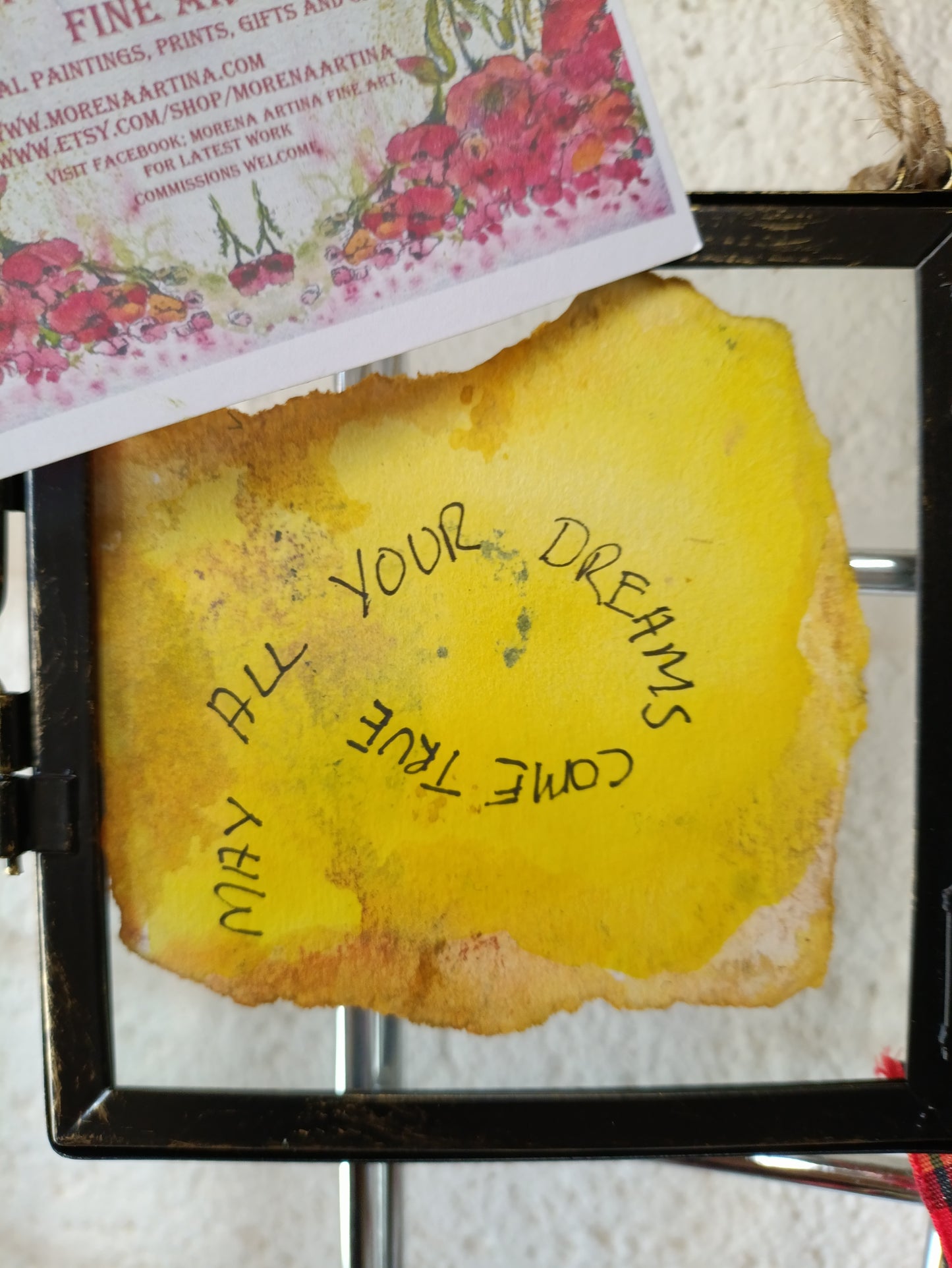 Follow your Dreams Hanging Original Framed Watercolour