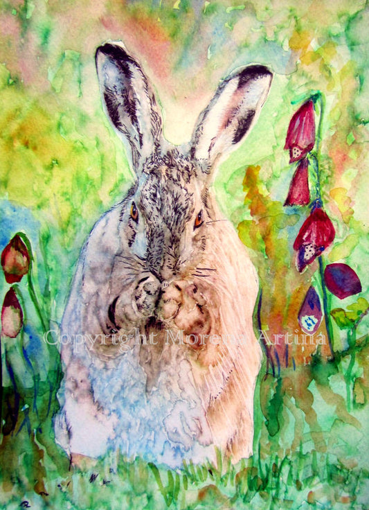 "Eating Hare" Print - Canvas / Print / Poster various sizes, from original painting