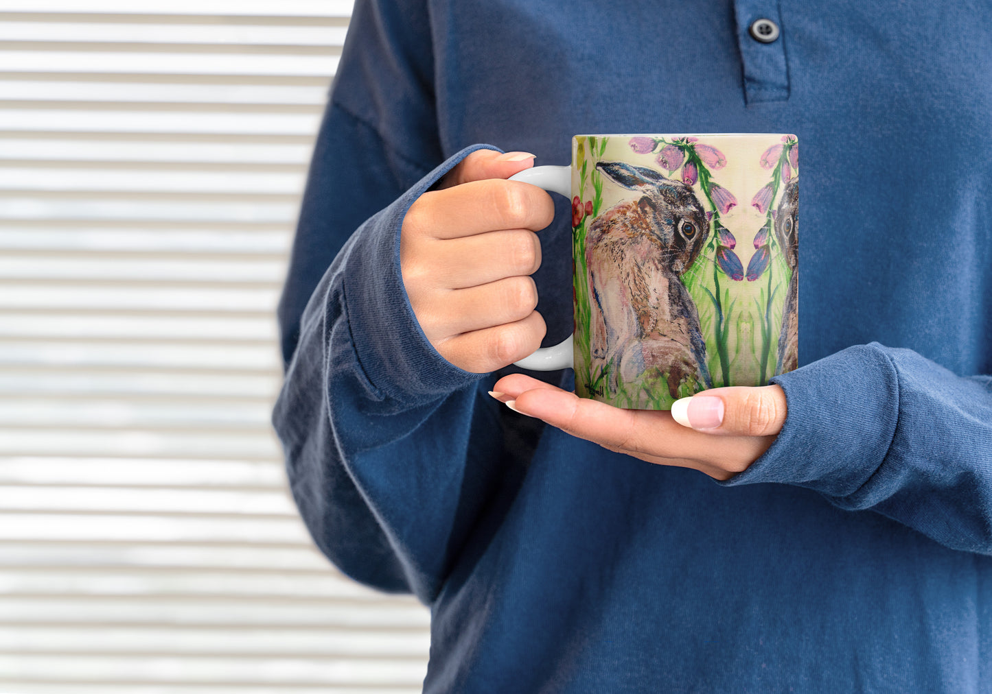 Looking Back Hare Mug