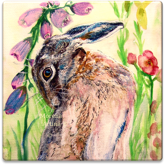 Looking Back Hare Tile