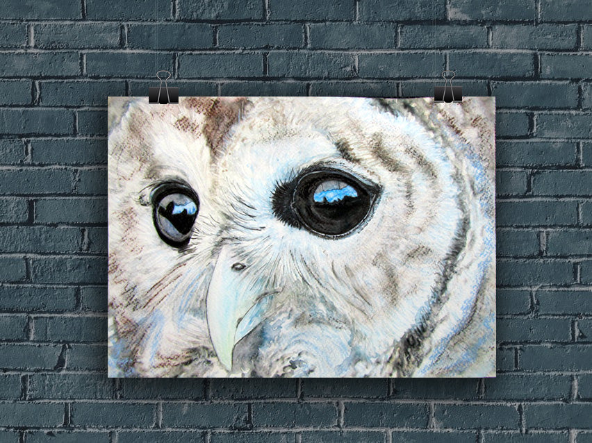 "Close up Owl" Print - Canvas / Print / Poster various sizes, from original painting