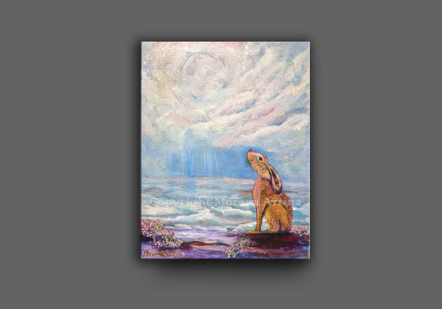 "Sea Thrift Hare" Print - Canvas / Print / Poster various sizes, from original painting