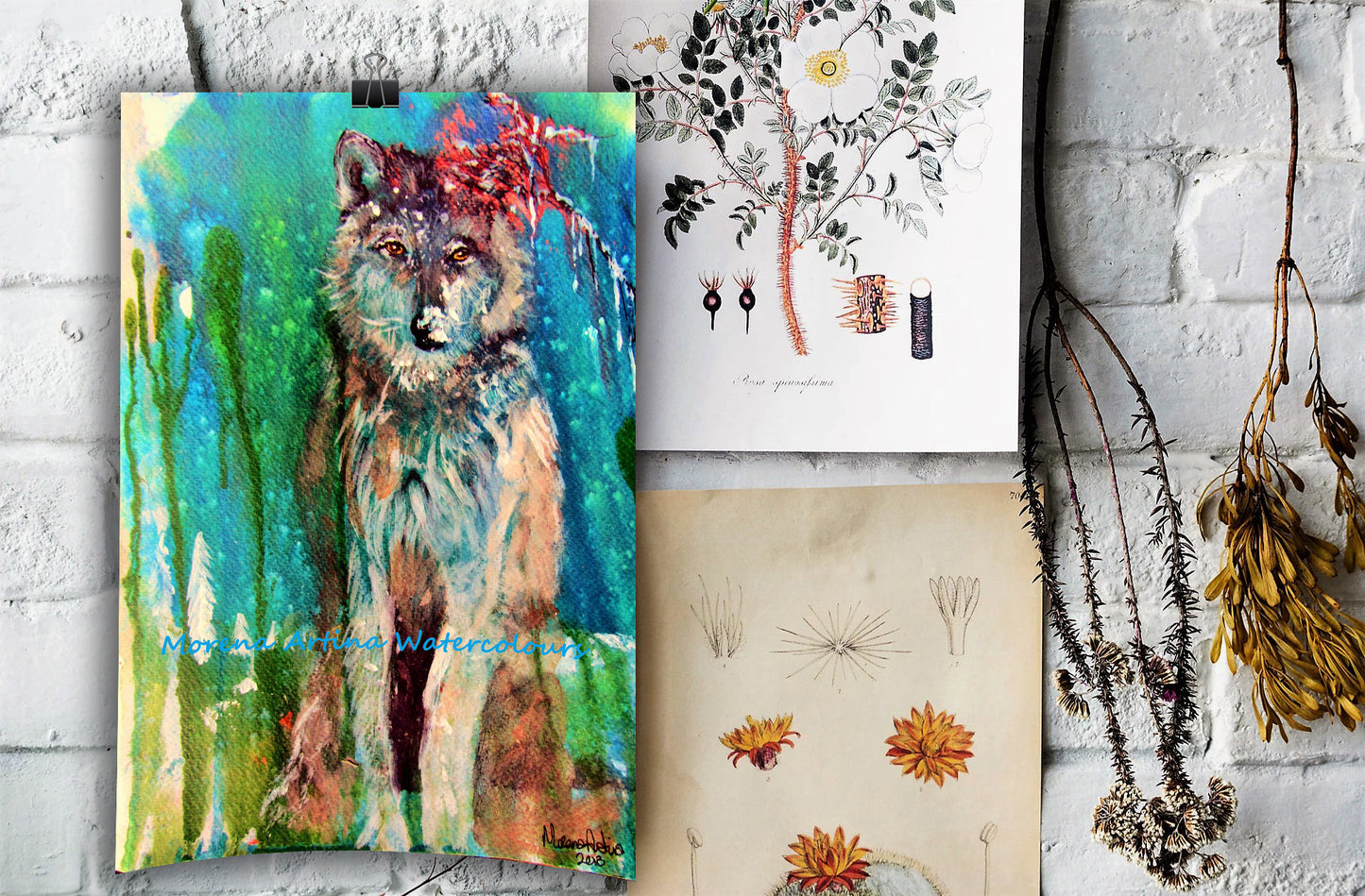 "Wolf" Print - Canvas / Print / Poster various sizes, from original painting