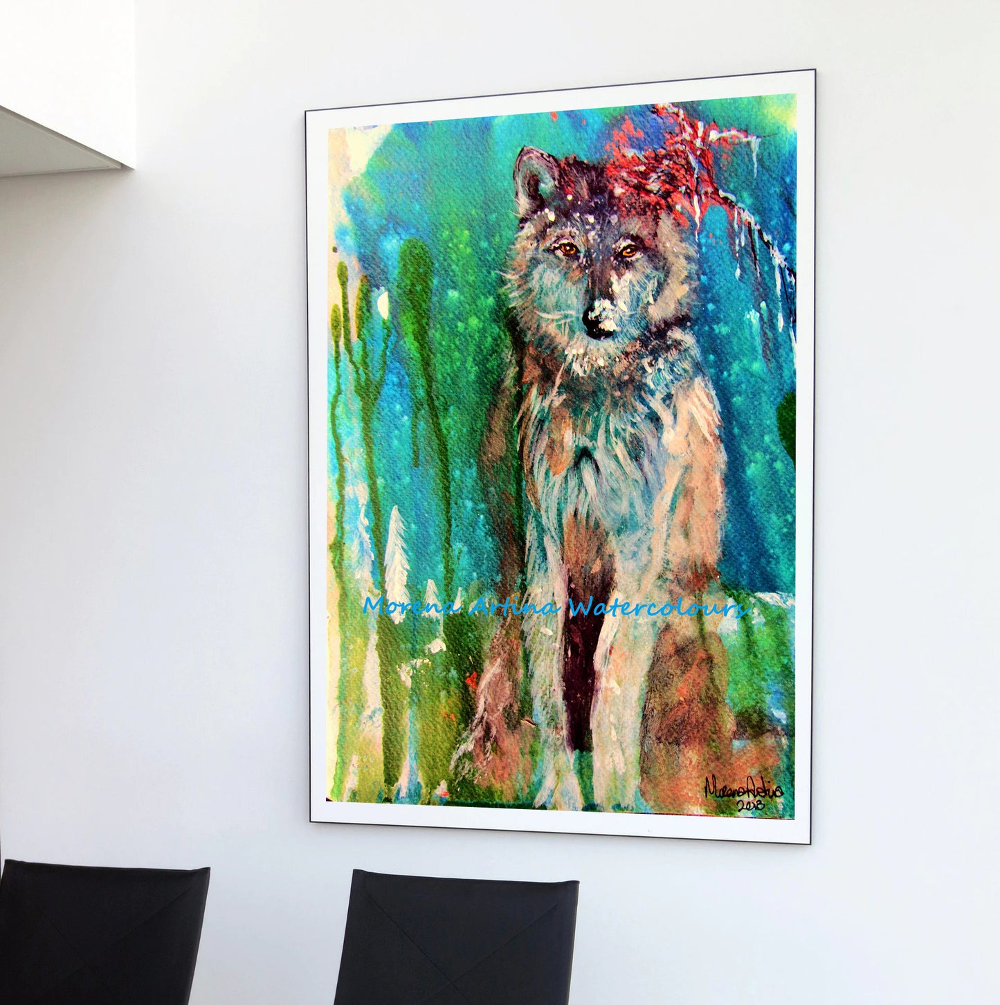 "Wolf" Print - Canvas / Print / Poster various sizes, from original painting
