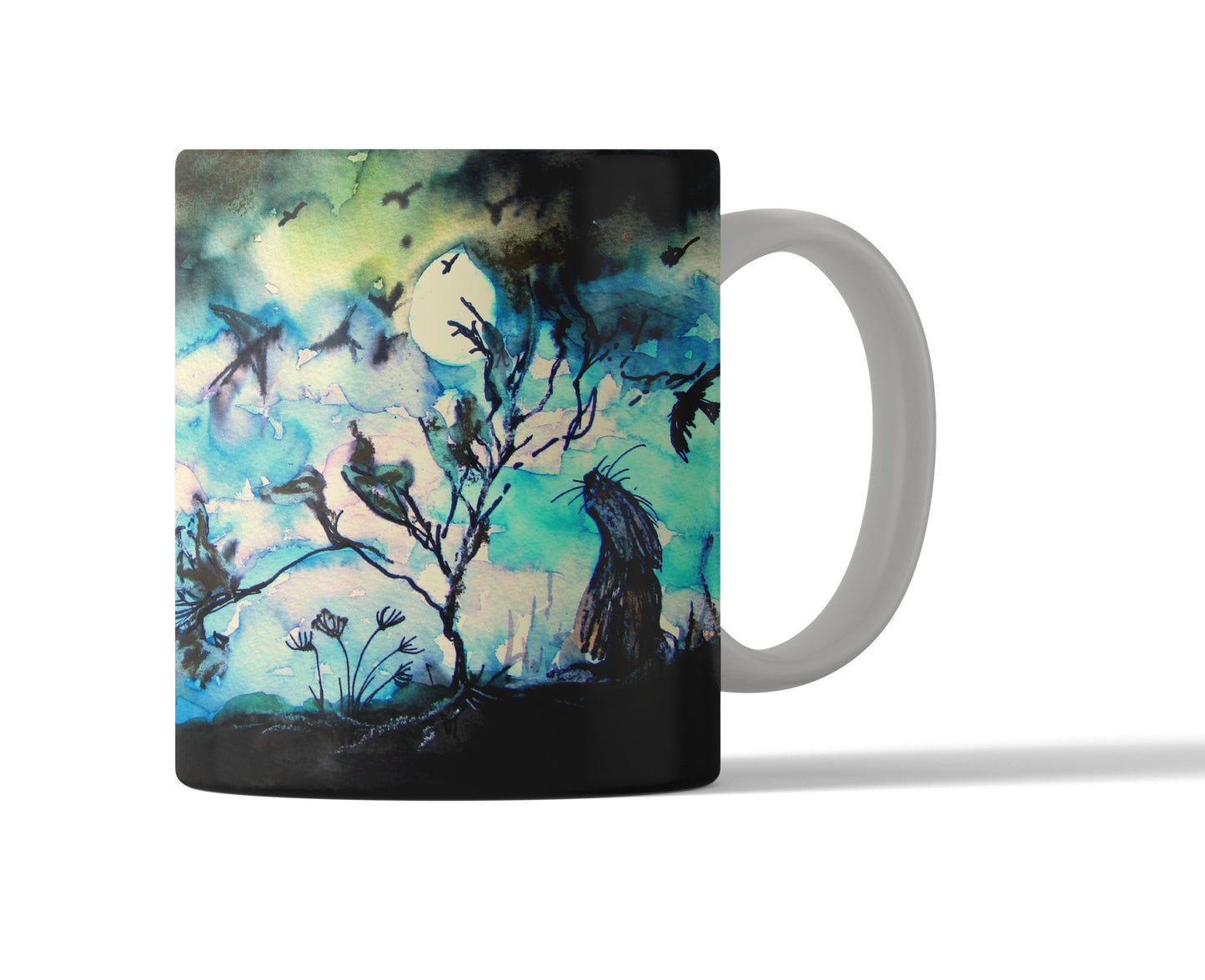 Moongazing Hare and Tree Mug