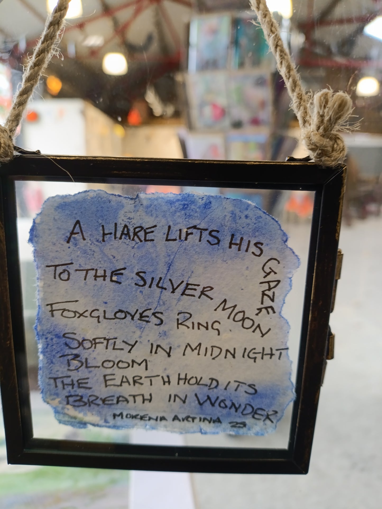 Hanging Frame 'Little Hare' Original Watercolour